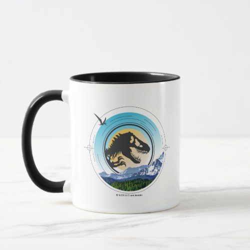 Jurassic World  T_Rex Mountain Range Logo Mug