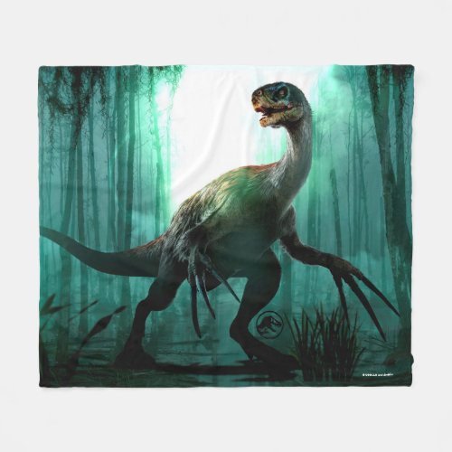 Jurassic World  Therizinosaurus in Forest Fleece Blanket