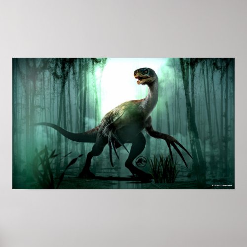 Jurassic World  Therizinosaurus in Forest Poster