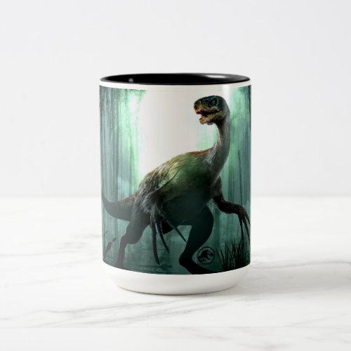 Jurassic World  Therizinosaurus in Forest Two_Tone Coffee Mug