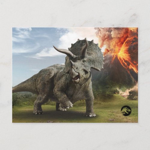 Jurassic World  Triceratops Postcard