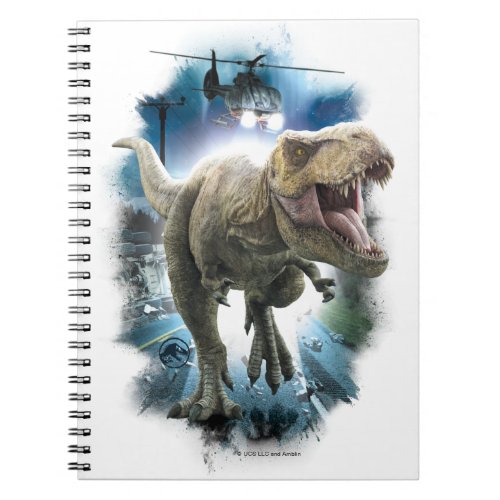 Jurassic World  Tyrannosaurus Rex With Helicoptor Notebook