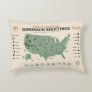 Jurassic World | USA Dinosaur Sightings Map Accent Pillow