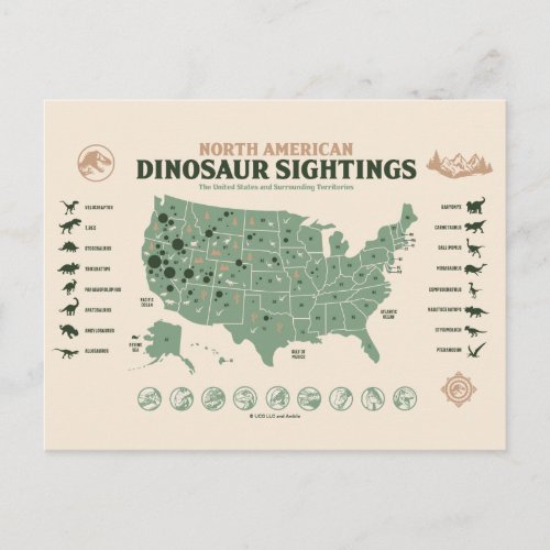 Jurassic World | USA Dinosaur Sightings Map