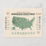 Jurassic World | USA Dinosaur Sightings Map Postcard