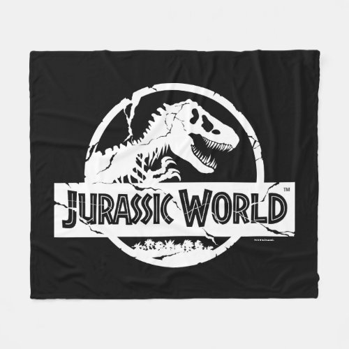 Jurassic World  White Logo Fleece Blanket