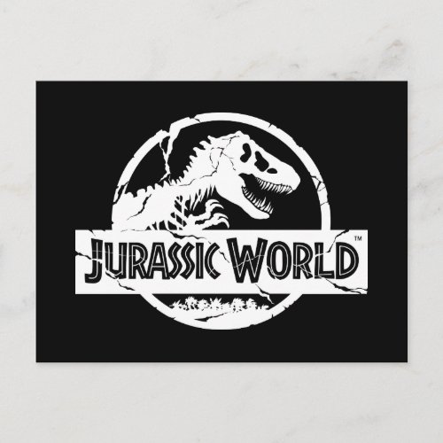 Jurassic World  White Logo Postcard