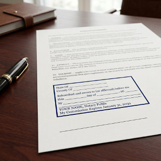 Jurat Notary Public Stamp | Personalize