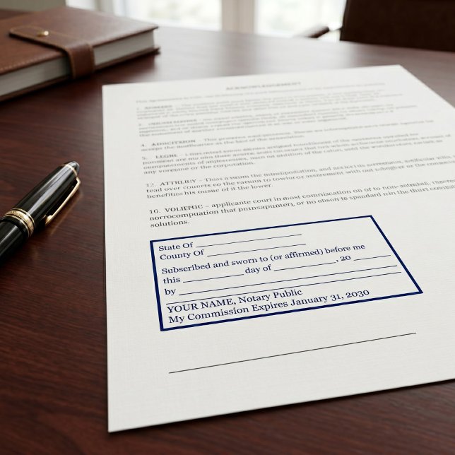 Jurat Notary Public Stamp | Personalize  (Creator Uploaded)
