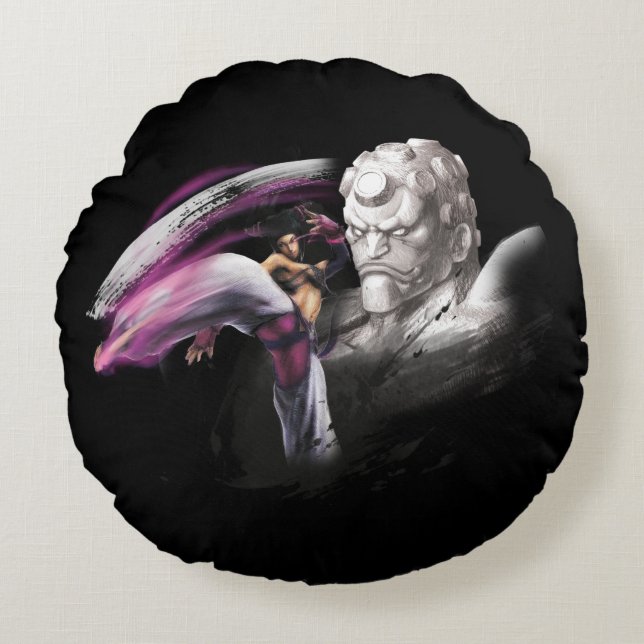 Juri Vs. Hakan Round Pillow (Front)