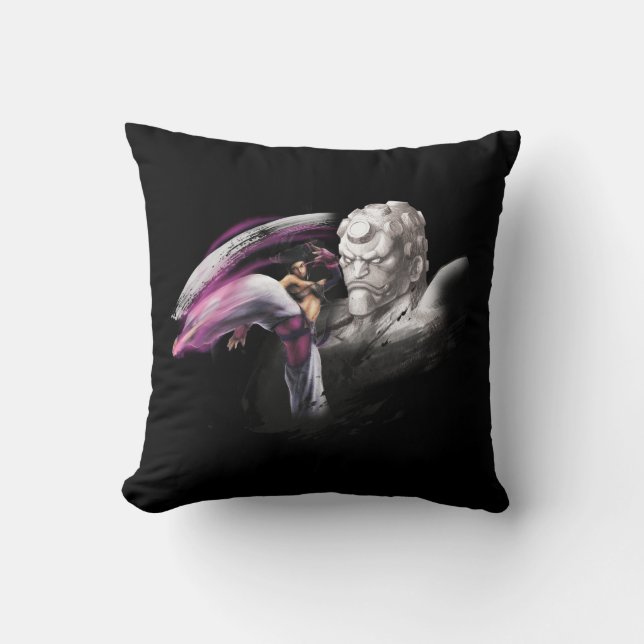 Juri Vs. Hakan Throw Pillow (Front)
