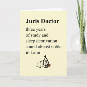 Juris Doctor A Funny Law School Graduation Poem Card