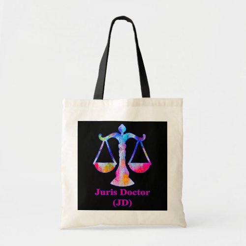 Juris Doctor JD Legal Law Degree Lawyers Scales Tote Bag