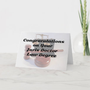 Juris Doctor Law Degree Congratulations Card