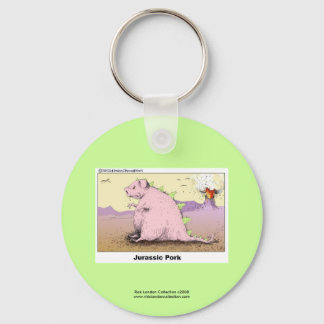 Jurrasic Pork Hilarious Cartoon Keychain