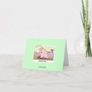 Jurrasic Pork Hilarious Cartoon Note Card