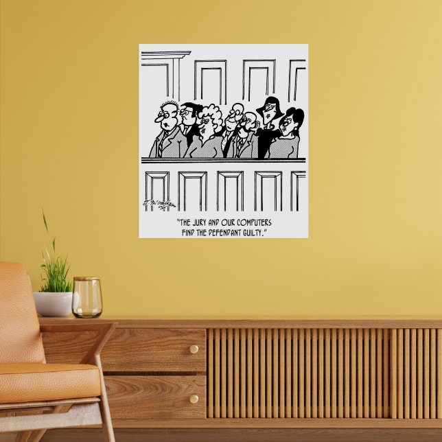 Jury Cartoon 2640 Poster | Zazzle