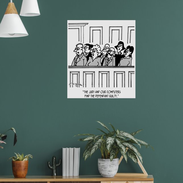 Jury Cartoon 2640 Poster | Zazzle