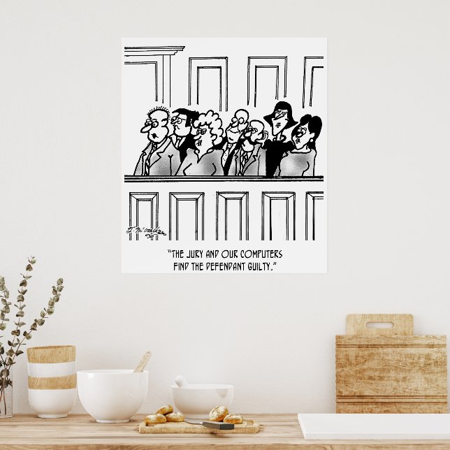 jury( *´꒳`*) Jury Cartoon 2640 Poster | Zazzle