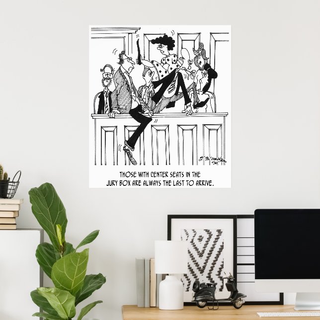 jury( *´꒳`*) Jury Cartoon 4657 Poster | Zazzle