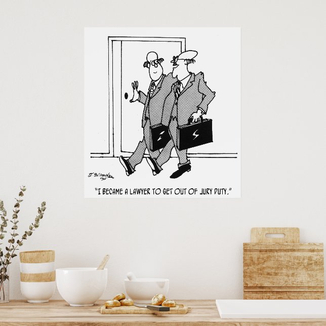 Jury Cartoon 5492 Poster | Zazzle
