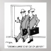 Jury Cartoon 2640 Poster | Zazzle