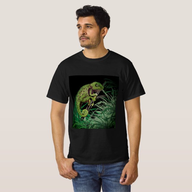 Jus a Boy who loves chameleons T-Shirt (Front Full)
