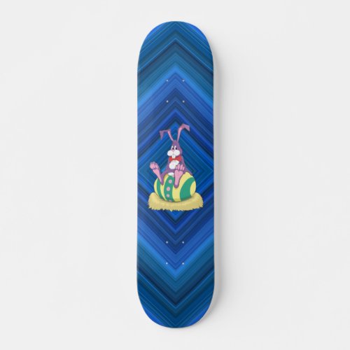 Jus Chillin Easter Bunny on decorated egg Skateboard Deck