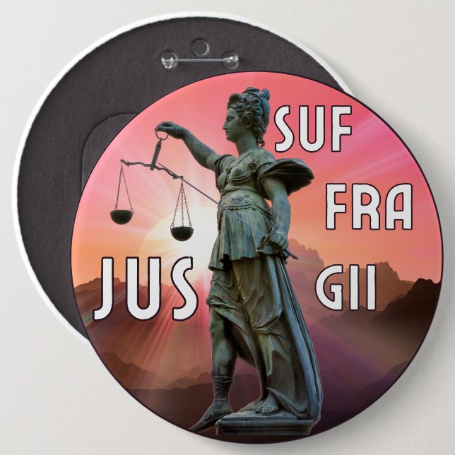 Jus Suffragii Historical Right to Vote Button (Front & Back)