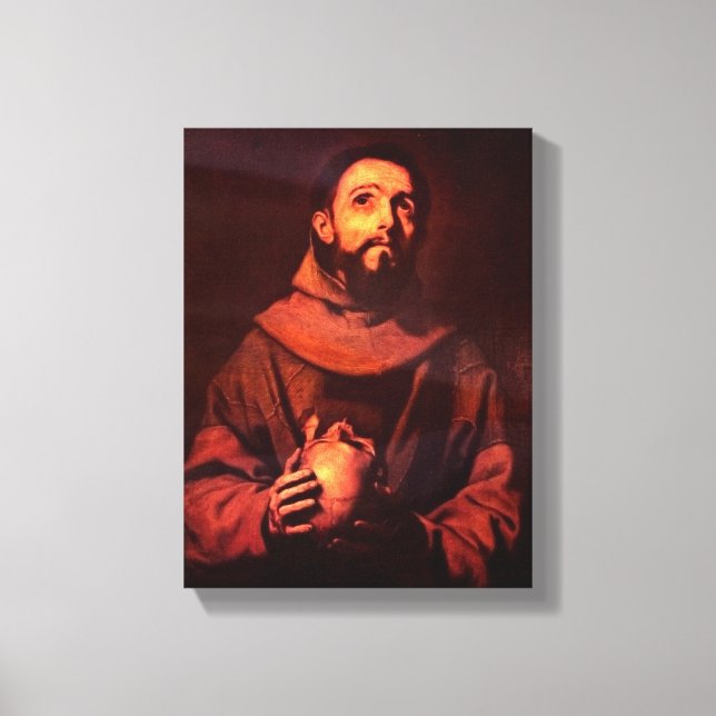 Jusepe de Ribera - St Francis of Assisi Canvas Print (Front)