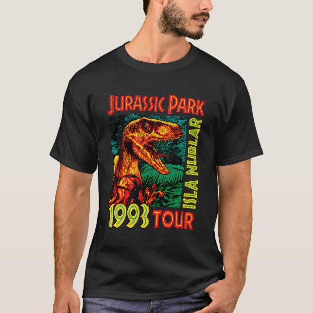 Jusrassic Park Isla Nublar 1993 Tour T-Shirt (Front)