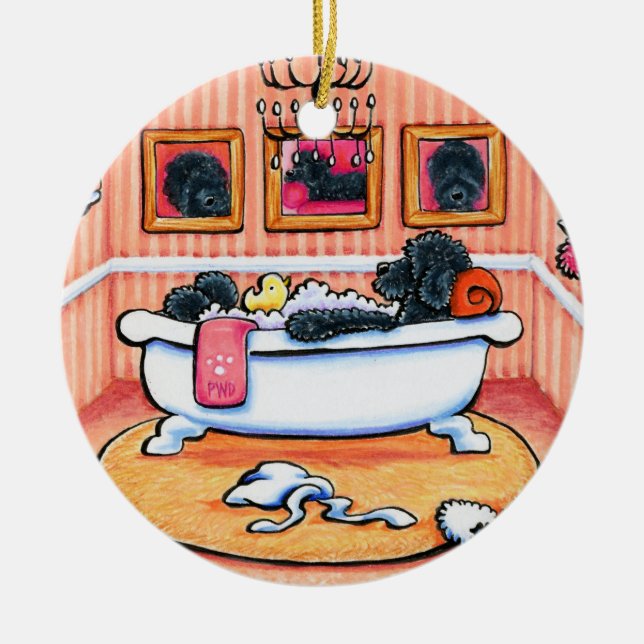 Just 5 More Minutes Ceramic Ornament (Front)