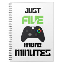 Just 5 more minutes gaming Spiral Photo Notebook