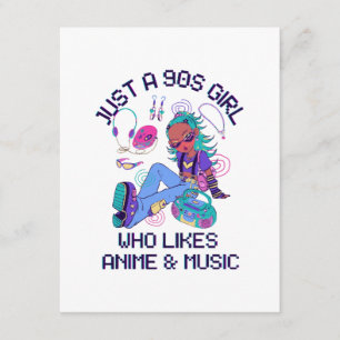Just a 90s Girl Who likes music Enclosure Card