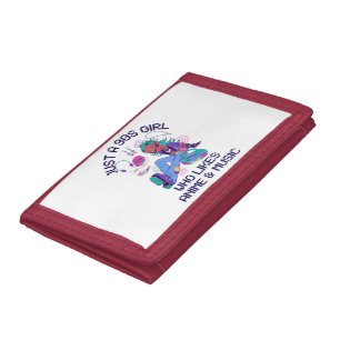 Just a 90s Girl Who likes music Tri-fold Wallet