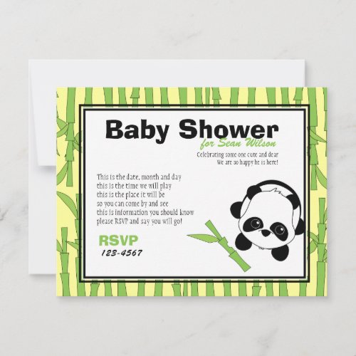 Just a Bit of Bamboo Personalized Invites