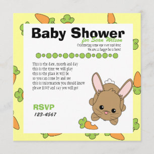 Just a Bite of Carrot Invitation