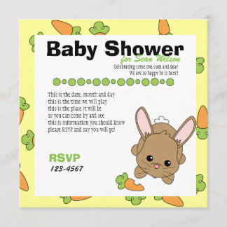 Just a Bite of Carrot Invitation
