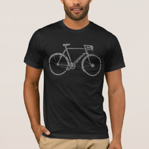 just a black t-shirt with a bicycle