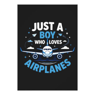 Just A Boy who Loves Airplanes Photo Print