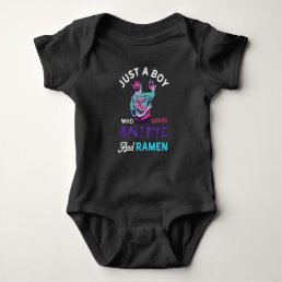 Just a boy who loves anime and ramen, gift for baby bodysuit