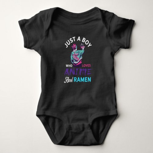 Just a boy who loves anime and ramen gift for baby bodysuit