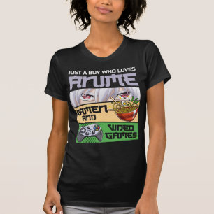 Just A Boy Who Loves Anime Ramen and Video Games G T-Shirt