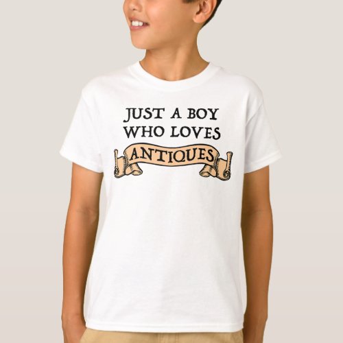 Just A Boy Who Loves Antiques T_Shirt