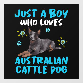 Just A Boy Who Loves Australian Cattle Dog Floor Decals