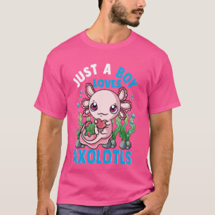 Just a Boy Who Loves Axolotls Son Birthday Party A T-Shirt