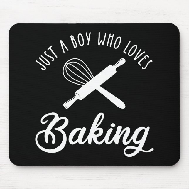 Just A Boy Who Loves Baking Mouse Pad (Front)