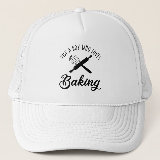 Just A Boy Who Loves Baking Trucker Hat (Front)