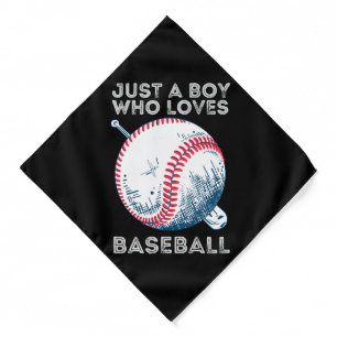 Just a Boy Who Loves Baseball Batter baseball Ball Bandana
