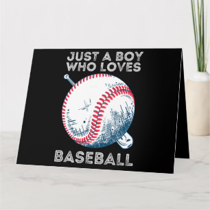 Just a Boy Who Loves Baseball Batter baseball Ball Card
